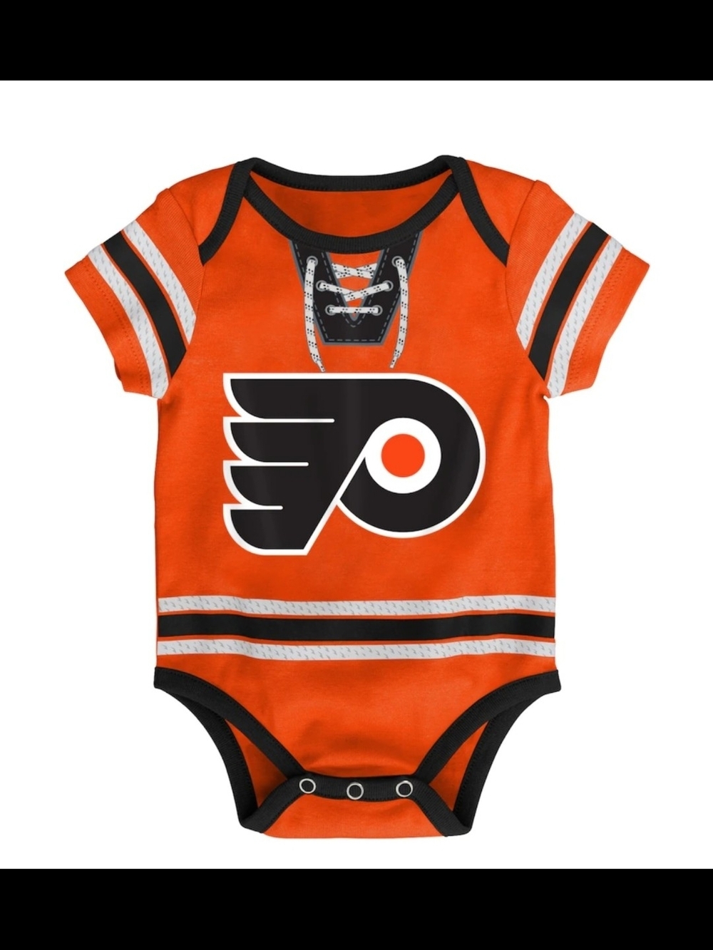 NHL Orange and Black Philadelphia Flyers Infant One-Piece Hockey Jersey